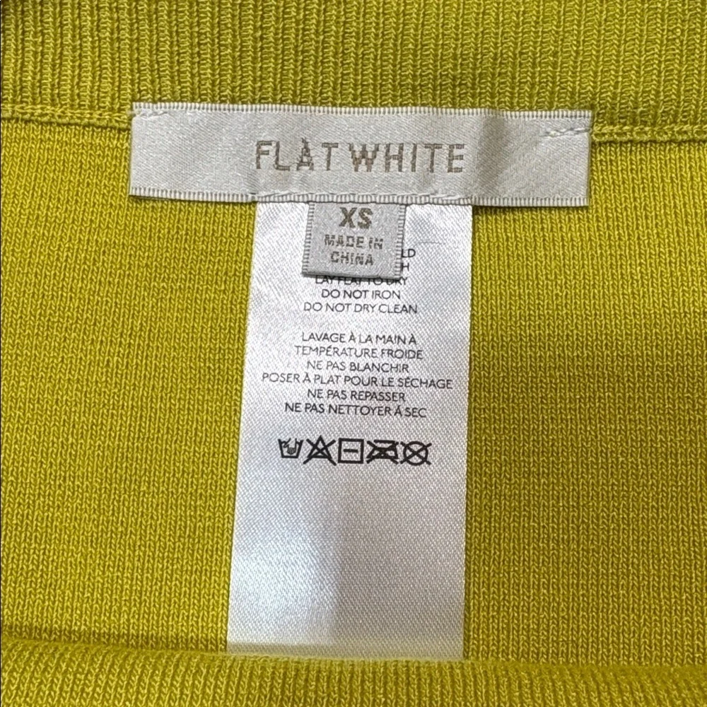 Anthropologie Flat White Mustard Yellow Pocket Mini Skirt